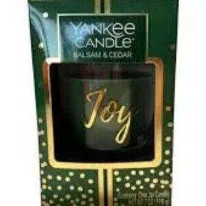 NIB Yankee Candle "Joy" Balsam & Cedar Candle